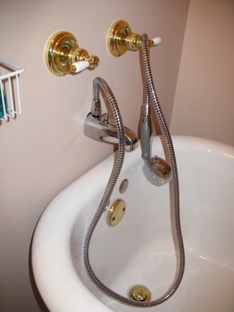 Help Retrofitting Handheld Shower Onto, Bathtub Faucet With Shower Attachment